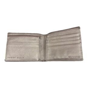 Perry Ellis Men's Genuine Brown Leather Bifold Wallet NEW